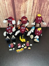 Vintage California Raisin Figures Lot, Plushes And PVC Figures 9 1988 Applause