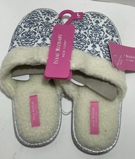 Isaac Mizrahi Sherpa Lined Slippers Size L 9 NEW 