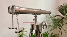 Brass Marine Ship Navy Steel Floor Binocular Telescope Nautical Christmas 18"