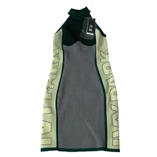 Adidas Ivy Park Bodycon Dress Womens Size XS Green Stretch Sleeveless Logo