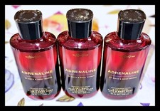 Bath Body Works 10 oz Adrenaline Men's 3-in-1 Hair Face Body Wash Gel x3