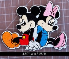 Mickey Minnie Embroidered Iron On Patch