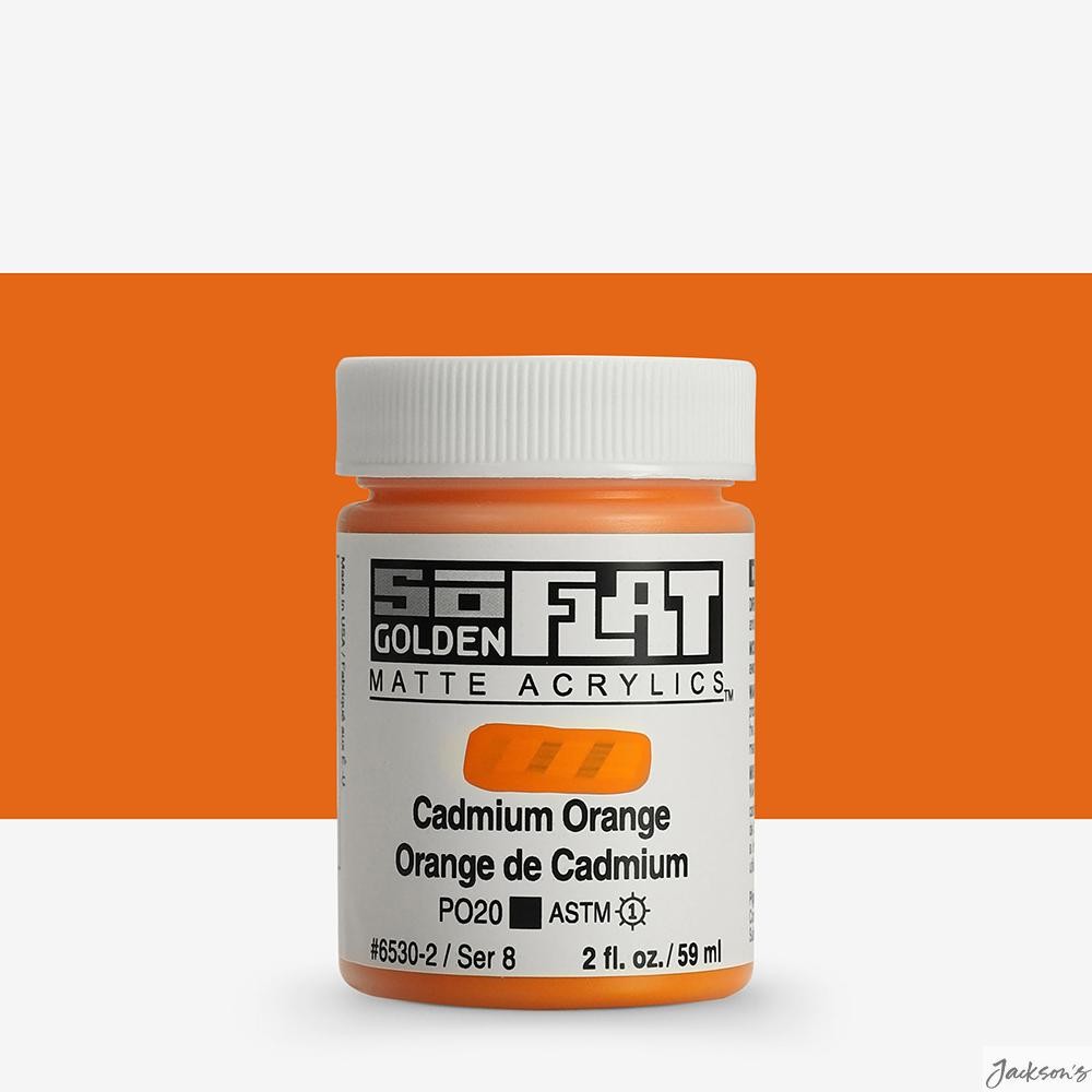 Golden SoFlat Matte Acrylic Paint 59ml Cadmium Orange For Fine Art Illustration