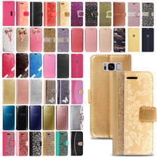 Custodia per Samsung S10 S9 S8 Plus S7 S6 Edge S5 S4 portafoglio in pelle cover telefono