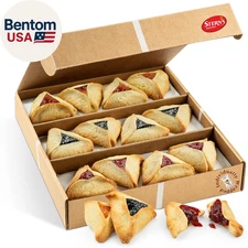 Hamentaschen Cookies Individually Wrapped [12 Count] Filled with Apricot, Prune 