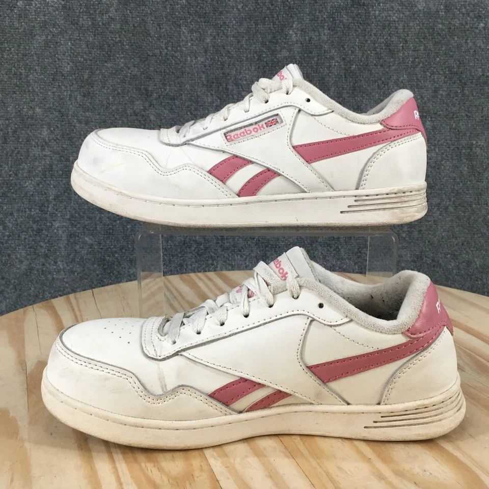 Zapatos Reebok Mujer 7.5 M Club Memt Zapatillas bajas RB116 Blanco Rosa Cuero Foto 2 de 4