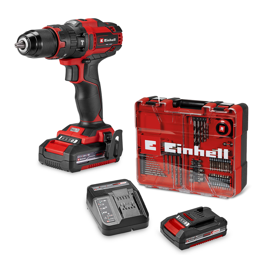 Einhell Trapano Avvitatore A Percussione Te-Cd 18/40 Li-I +64 Con Batteria E 64 Accessori - Immagine 2