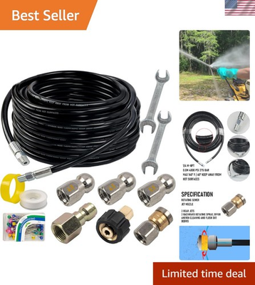 #ad Durable 50FT Sewer Jetter Kit with Quick Connect Nozzle for 4000 PSI Washers $61.99
