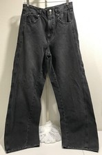 Free People We The Free Asteroid Black Aster Straight Leg Jeans Women's Size 30