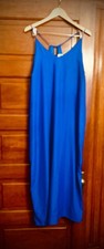 Old Navy Royal Blue Sleeveless Halter Maxi Dress ~ Waist Tie Included 2X~
