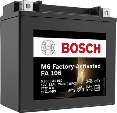 YTX14-BS BATTERIA BOSCH GEL BMW R 1200R 1200 2006 2018 YTX14 - Imagen 1 de 4