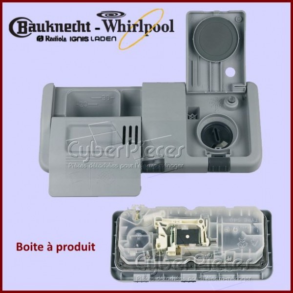 Boite à produit Whirlpool 480140101374 pour réparer la trappe de lavage cassée