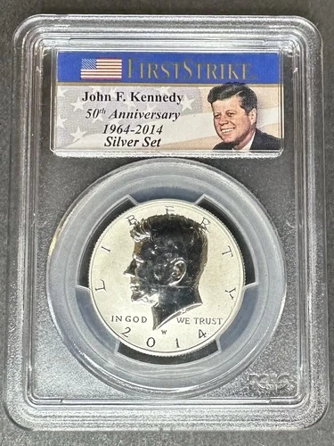 2014-W Silver Reverse Proof Kennedy 50c PCGS PR-70, Buy 3 Items, Get $5 Off!!!