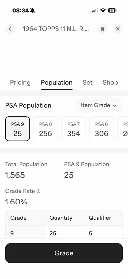 1964 Topps #11 Hank Aaron Boyer Branco 1963 NL RBI Leaders Psa 9(OC) LOW POP 25/5 - Imagem 4 de 4