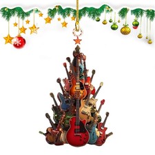 Guitar Ornaments For Christmas Tree Music Festival Guitar Christmas Tree Pendant