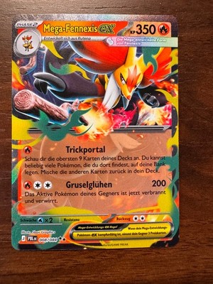   Pokémon Mega Fennexis ex 008/084   Double Rare   Dunkelnacht   DE   NM  