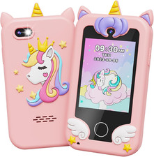 Unicorn Kids Smart Phone Toys for Girls Ages 3-7 with Dual Camera - Toddler Phon