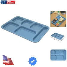 Right-Hand Heavyweight 6-Compartment Melamine Tray 10" x 14" - Sandshade