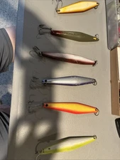 Lot Of 6 Different Lures Tady, Starman, Salas, Jerry Jig, Sea Fishing Tackle