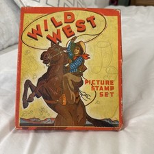 BAUMGARTEN WILD WEST RUBBER STAMP AND COLORING SET  used
