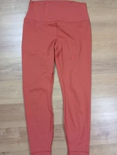 90 Degree by Reflex Yoga Pants Leggings Womens Rust Slim Spandex Sz Large L