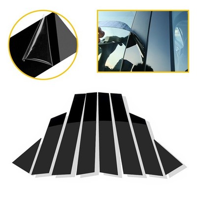 For 13-2018 Nissan Altima 8PCS Black Glossy Pillar Posts Window Door Trim Cover