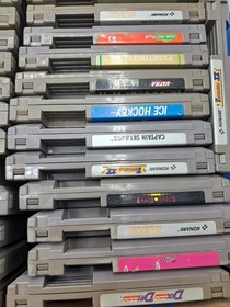 NES 57 Game LOT Nintendo Golf Top Gun Tecmo Baseball Kings Of The Beach Football