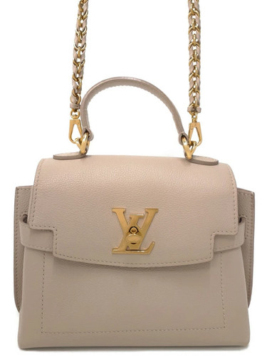 Louis Vuitton Lockme Ever MINI M21052 Calfskin Greige / Pink Shoulder Bag #TB410