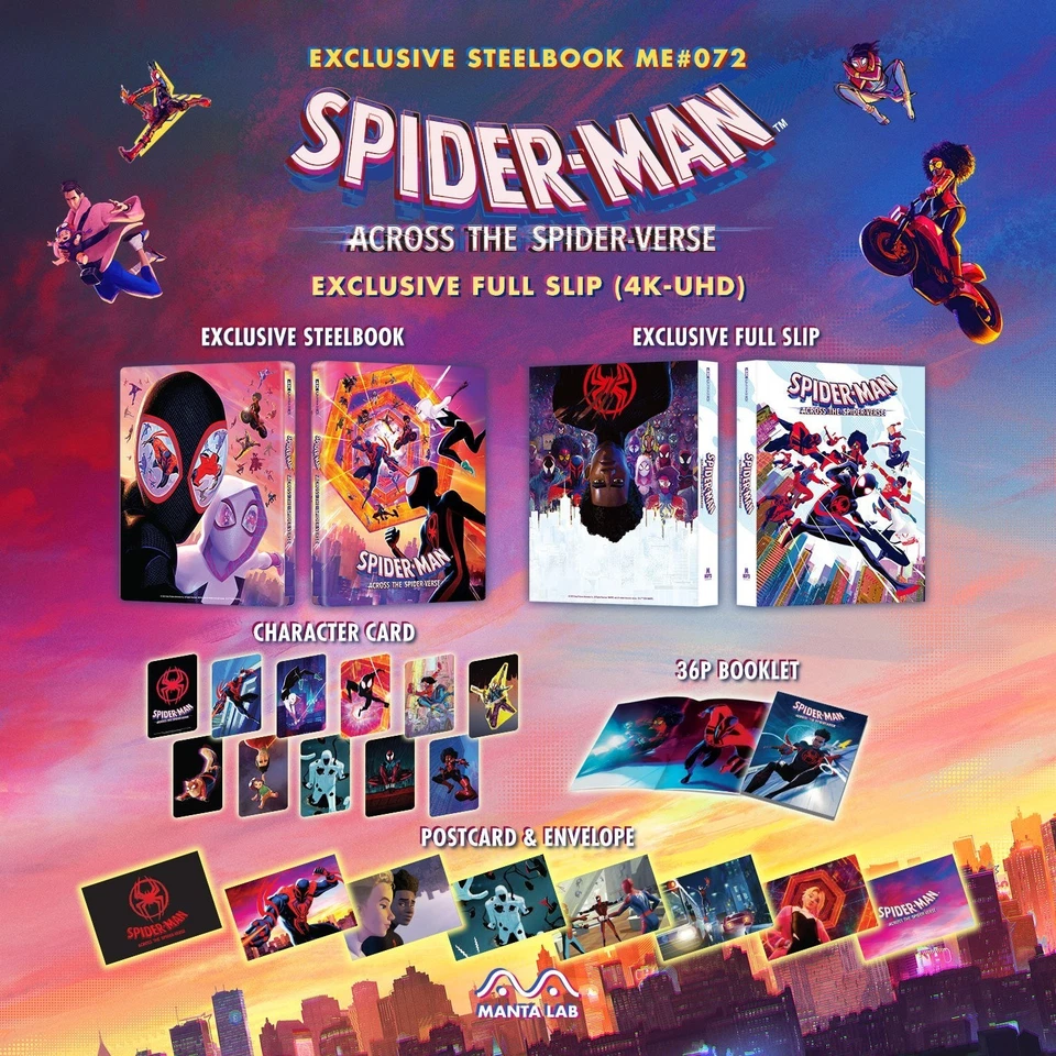 Spider-Man Across the Spider-Verse 4K+2D Steelbook FullSlip Manta Lab ME#72 - Imagen 4 de 4