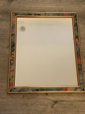 Vintage 1980s Mirror Ditsy Floral Frame Cottage Core Rectangle 23 x 19”