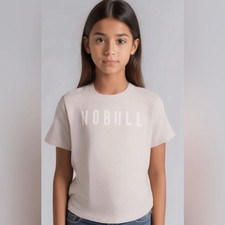 NWT NOBULL Unisex Child Kids Pink Logo T-Shirt Color - Roses - Size S