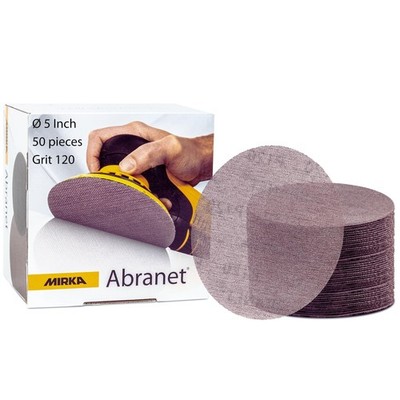 Mirka Abranet Net Disc / 5 inch/Grit 120 / Sandpaper Sanding Discs Hook and L...