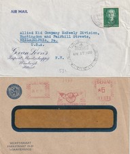 50) NETHERLANDS  2x COVERS KWARTIERSTEMPEL 1950 + ANWB MACHINE CANCEL 1934