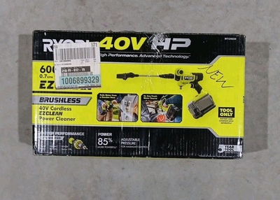 #ad #ad Ryobi 40V HP EZClean 600 PSI Cold Water Power Cleaner Kit RY124050 Tool Only $89.99