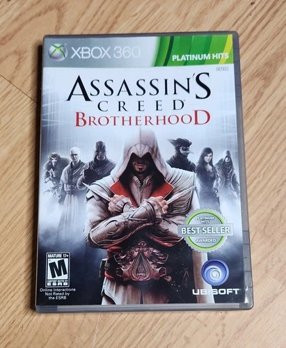 Assassin's Creed: Brotherhood Xbox 360 Platinum Hits Ubisoft NTSC Case and Disc