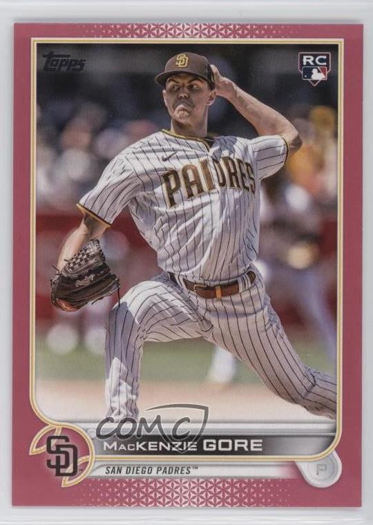 2022 Topps Update Mother's Day Hot Pink 4/50 Mackenzie Gore #US81 Rookie RC e4j