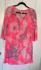 Lilly Pulitzer Del Lago Tunic Dress Multi 'Never Been Beta' Print Size S NWOT