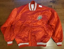 ULTRA RARE LOGO VINTAGE 1980'S DELONG OHIO STATE BUCKEYES SATIN JACKET MEN'S XL