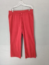 Old Navy Pants Womens Large Red Fleece Low Waist Lounge Activewear Drawstring