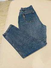 Women’s Vintage 90’s GITANO High Waisted Tapered Leg Mom Blue Jeans Size 12