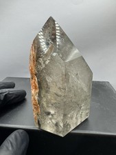 Einschlussreicher Bergkristall Rauchquarz Stufe Spitze 455,27 Gramm Brasilien
