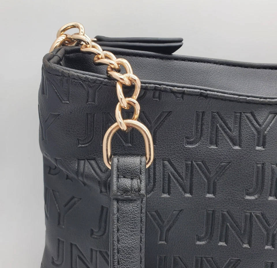 Monedero bandolera jones new york negro patrón JNY imitación cuero Foto 2 de 4