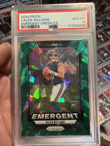2024 Panini Prizm - Emergent Caleb Williams #1 Green Ice Prizm (RC)