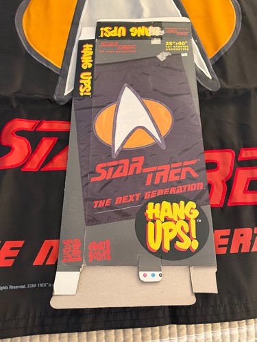Bandiera da appendere vintage Star Trek The Next Generation TNG 40"x28" Banner 1995 NUOVA! - Foto 1 di 3