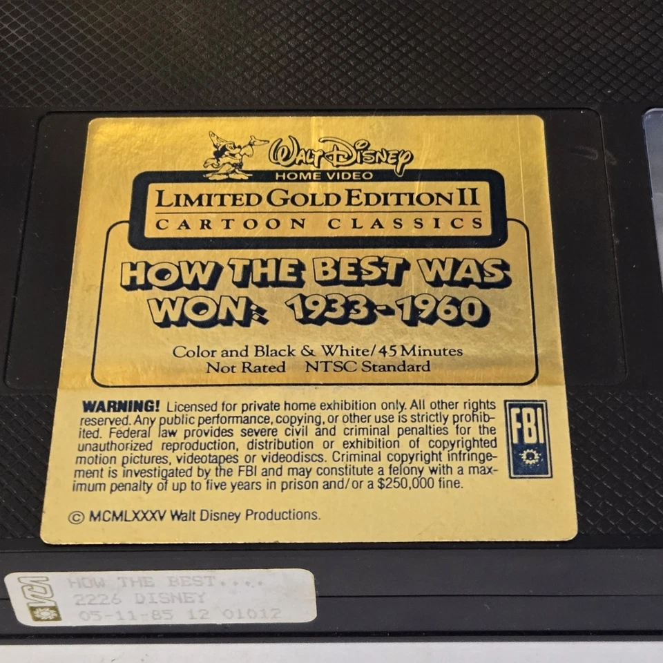 2 Disney Limited Gold Edition II VHS 1985, Dumbo Mickey Mouse - Broken Spines - Image 4 of 4