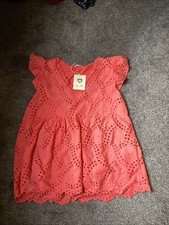 Camilla Made In Italy Coral Pink Embroidered Size 12/14 Top New With Tags