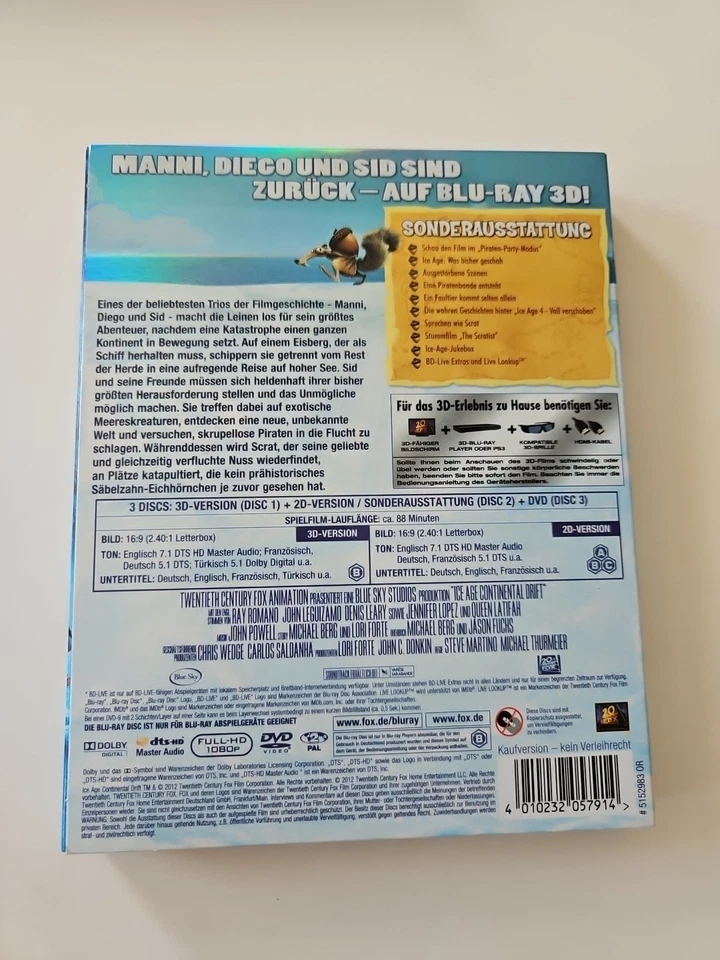 Ich Age 4 Blu-ray 3 D, Blu-ray , DVD - Bild 2 von 4