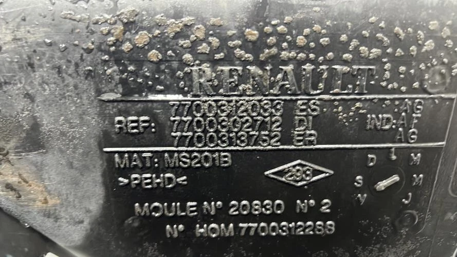 Reservoir RENAULT KANGOO 1 PHASE 1 7700302712 - Photo 2/4