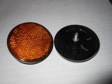 NOS Vintage Gulco 22 #22 Amber Reflectors Bright Star Ind Made in USA 224 QTY2