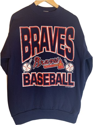Atlanta Braves Sweatshirt Vtg 1992 MLB Baseball Sweater Crewneck Artex SZ Large | eBay